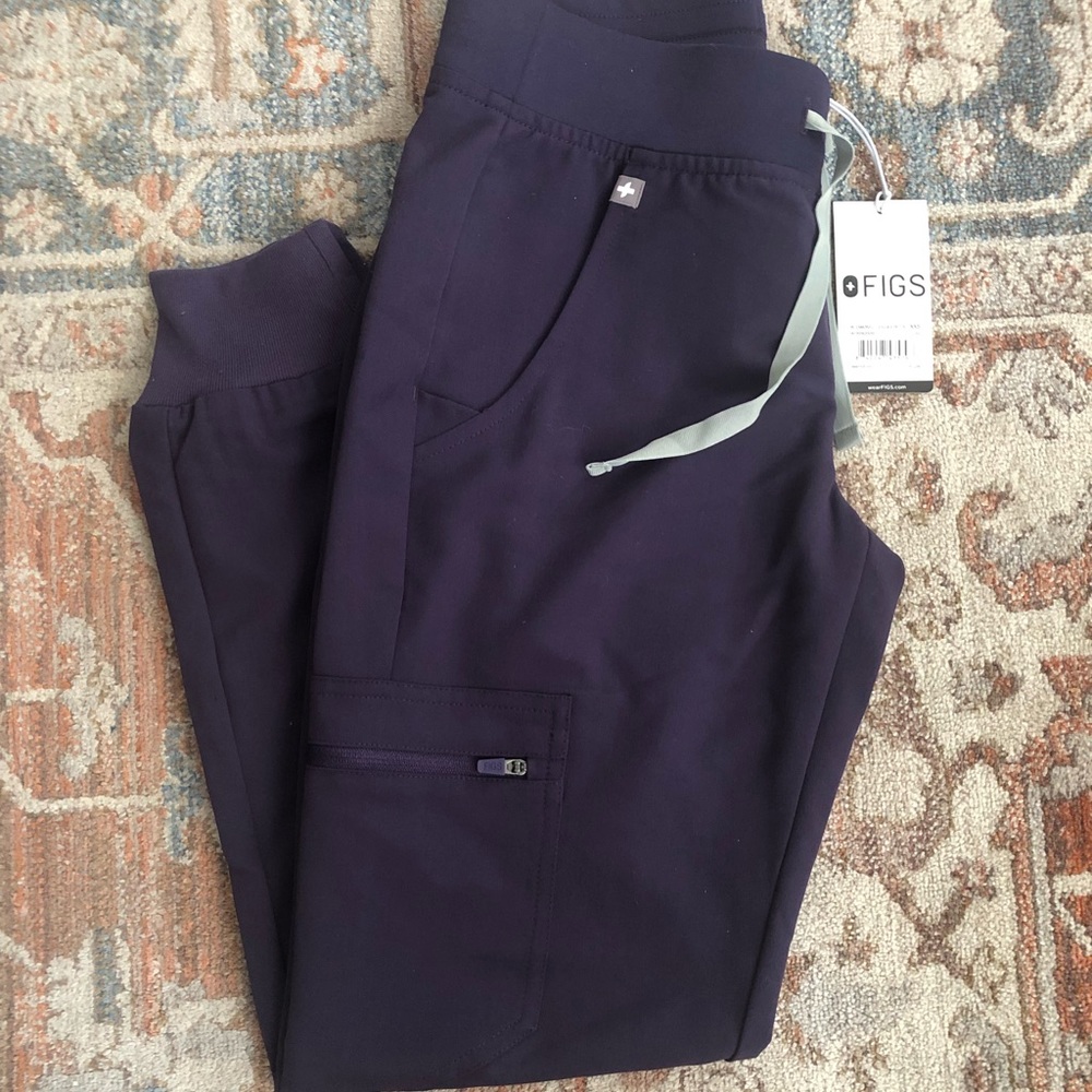 NWT FIGS ZAMORA JOGGER PURPLE SHADOW XXS PETITE